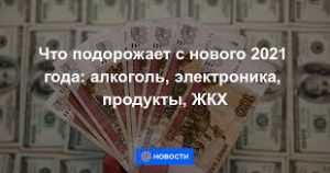 С нового года подорожают продукты, электроника, алкоголь и услуги ЖКХ